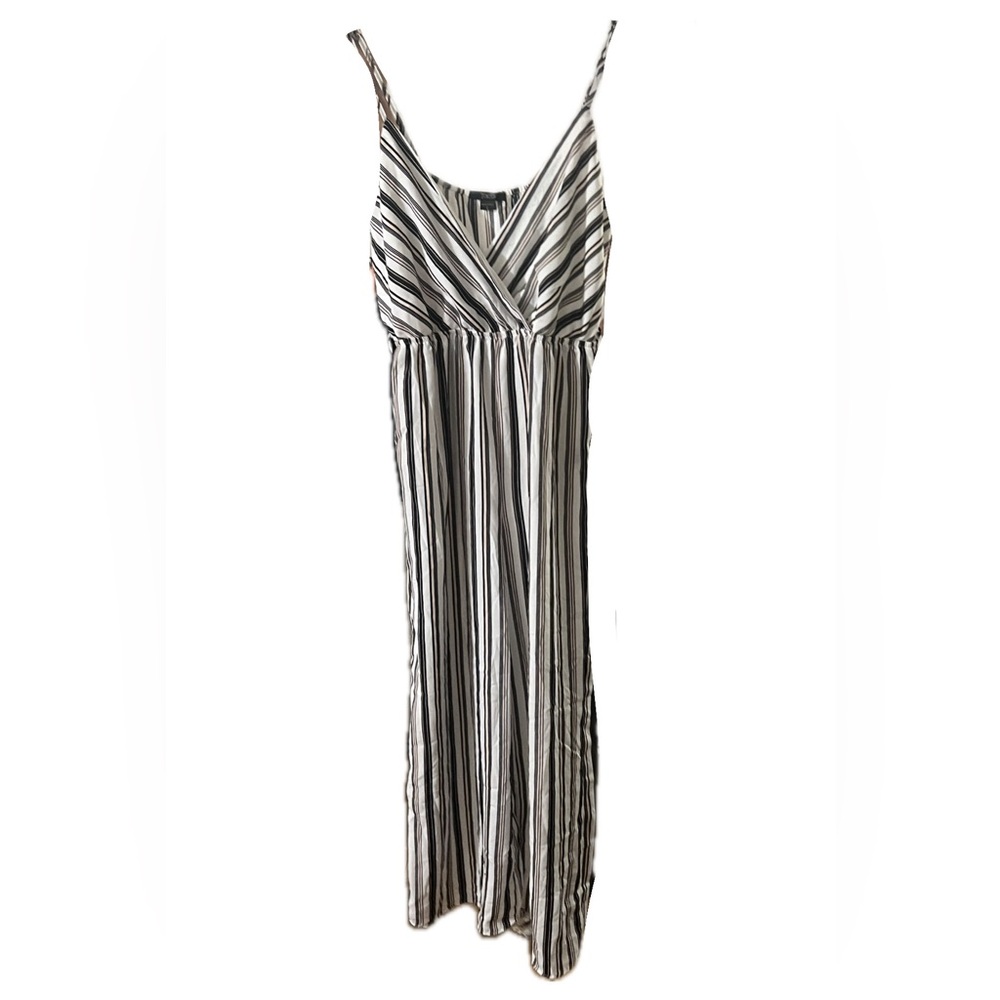 Striped Black and White Jumpsuit